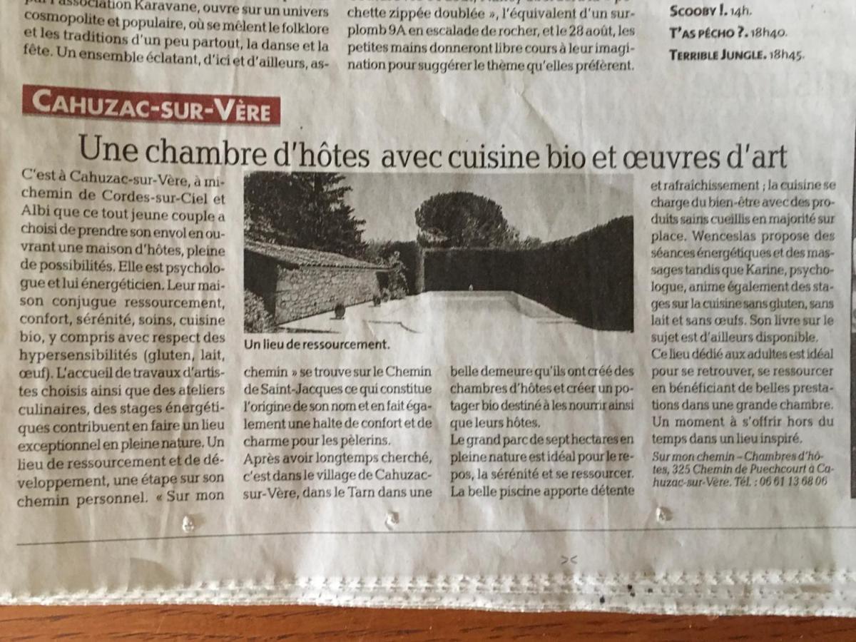 Sur Mon Chemin Chambres D'Hotes Cahuzac-sur-Vere Bagian luar foto